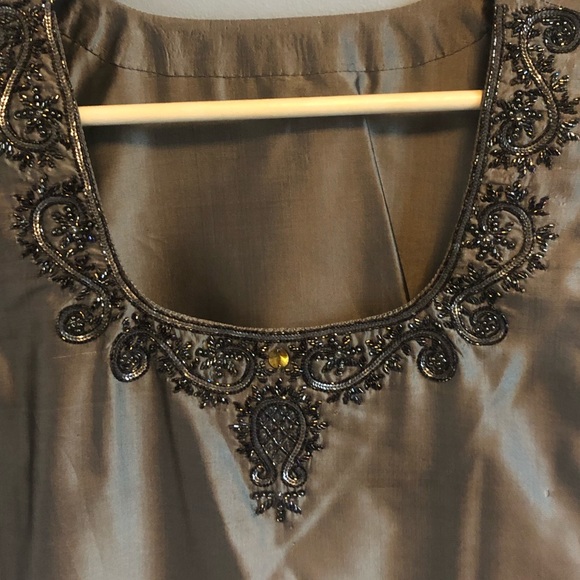 Gorgeous Indian Beaded Coat and Dress - Picture 3 of 9